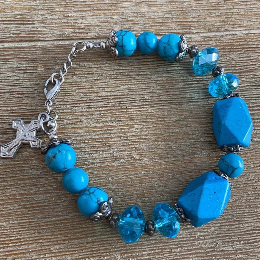 Cross Turquoise Bracelet